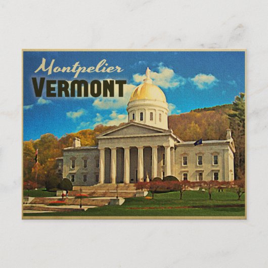 Montpelier Vermont Postkarte (Vorderseite)