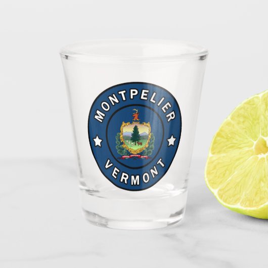 Montpelier Vermont Schnapsglas (Vorderseite)