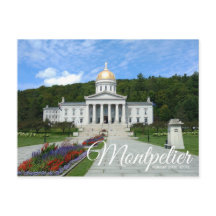 Montpelier Vermont Staat House Postcard
