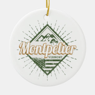 Montpelier Vermont Stadt Vereinigte Staaten Vintag Keramik Ornament