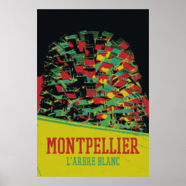 Montpellier Architecture Illusion Frankreich Poster