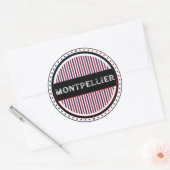 Montpellier City Pride Emblem – French Identity Runder Aufkleber (Umschlag)