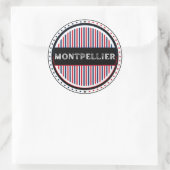Montpellier City Pride Emblem – French Identity Runder Aufkleber (Tasche)