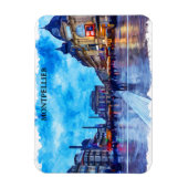 Montpellier France Place de la Comédie View Magnet (Vertikal)