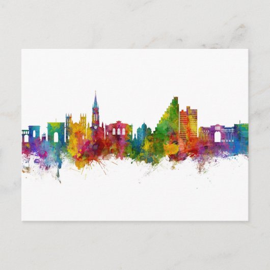 Montpellier France Skyline Postkarte (Vorderseite)