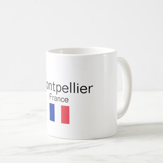 Montpellier, Frankreich Kaffeetasse (VorderseiteRechts)