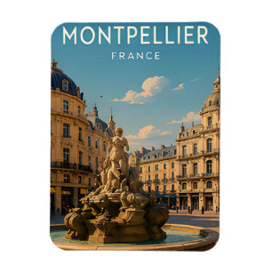 Montpellier Frankreich Mittelmeer Stadt Reise Gesc Magnet