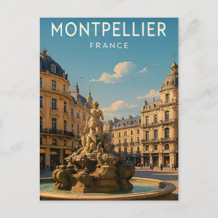 Montpellier Frankreich Mittelmeer Stadt Reise Gesc Postkarte