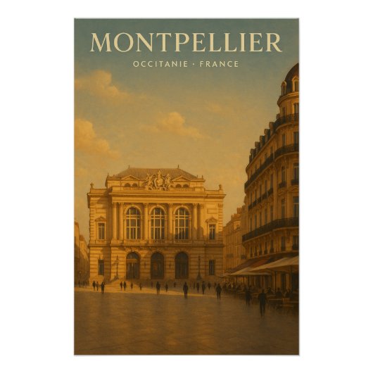 Montpellier – Frankreich Reise 2026 Poster (Vorderseite)