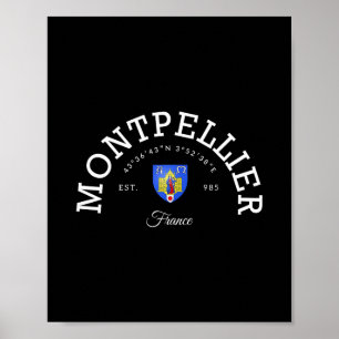 Montpellier Frankreich Urlaub Frankreich Souvenir  Poster