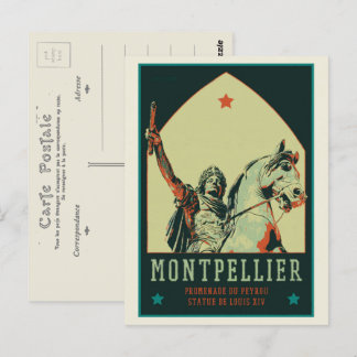 Montpellier Louis XIV Statuengruppe Frankreich Postkarte