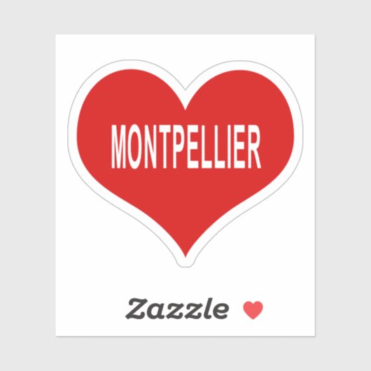 MONTPELLIER Rote Liebe Herz Vinyl Sticker (Blatt)