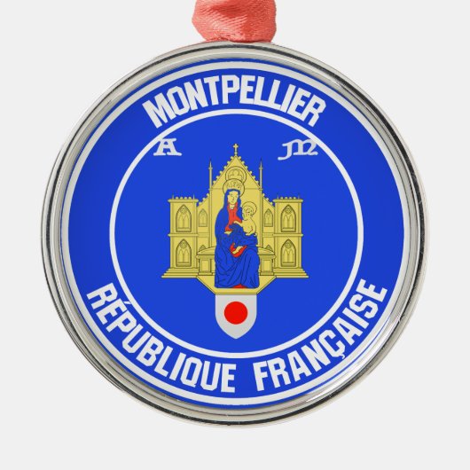 Montpellier RundEmblem Ornament Aus Metall (Vorne)