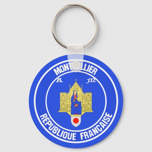 Montpellier RundEmblem Schlüsselanhänger (Vorderseite)