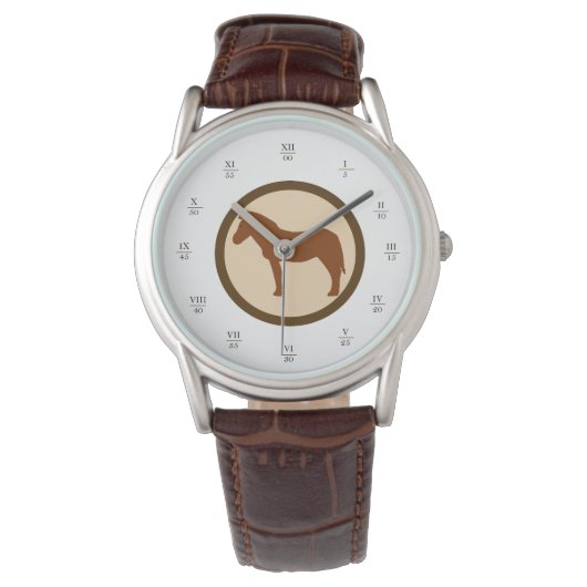 Montre classique GEEKLEY marron & beige Armbanduhr (Vorderseite)