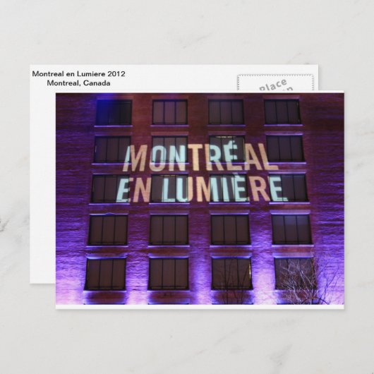 Montrea, Kanada Postkarte (Vorne/Hinten)