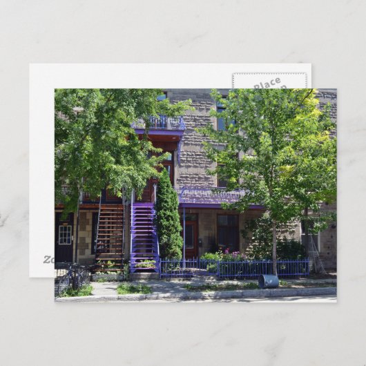 Montréal Appartement Postkarte (Vorne/Hinten)