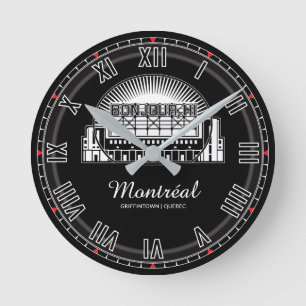 Montréal Bonjour Hi Runde Wanduhr