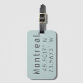 Montreal Breitengrad Gepäckanhänger (Vorderseite Vertikal)