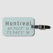 Montreal Breitengrad Gepäckanhänger (Vorderseite (Horizontal))