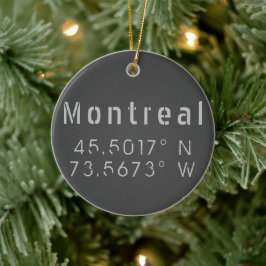 Montreal Breitengrad Keramik Ornament