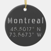 Montreal Breitengrad Keramik Ornament (Vorne)