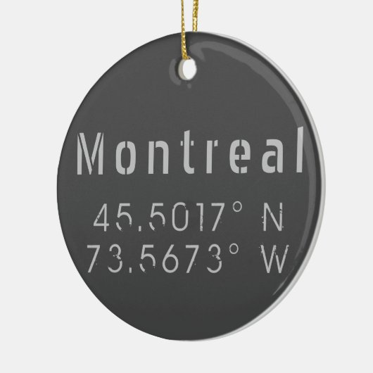 Montreal Breitengrad Keramik Ornament (Links)