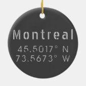 Montreal Breitengrad Keramik Ornament (Hinten)