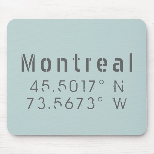 Montreal Breitengrad Mousepad (Vorne)