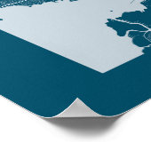 Montreal - Canada Dark Blue City Map Poster (Ecke)