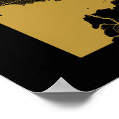 Montreal - Canada Dark Gold City Map Poster (Ecke)