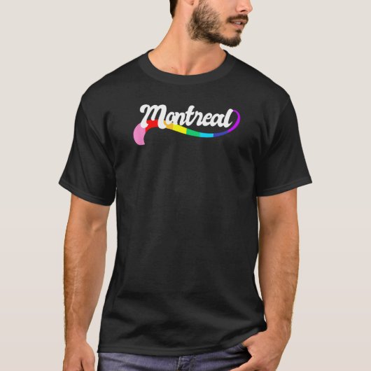 MONTREAL CANADA Gay Pride Proud Asian LGBTQ Rainbo T-Shirt (Vorderseite)