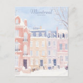 Montreal Canada Gouache Paint Illustration Travel Postkarte (Vorderseite)
