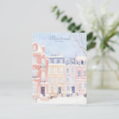 Montreal Canada Gouache Paint Illustration Travel Postkarte (Stehend Vorderseite)