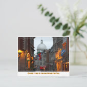 Montréal Canada Old Town at Dusk Postkarte (Stehend Vorderseite)