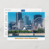 Montréal Canada Port & Skyline Modern Postkarte (Vorne/Hinten)