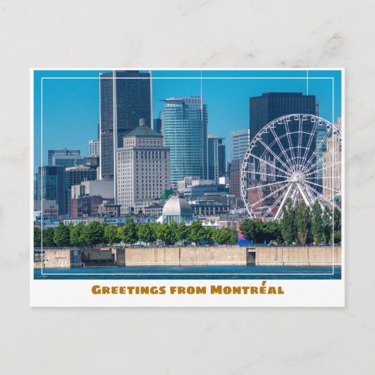 Montréal Canada Port & Skyline Modern Postkarte (Vorderseite)