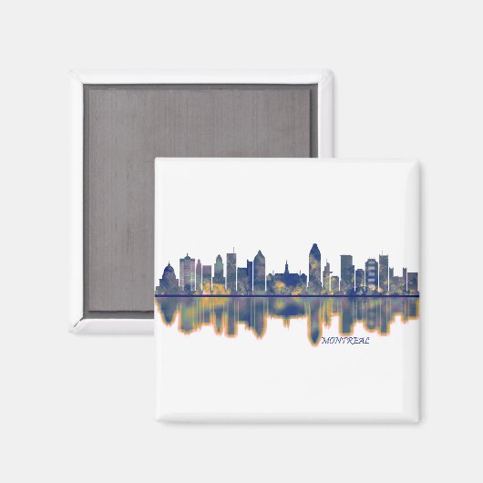 Montreal Canada Skyline Magnet (Vorderseite/Rückseite)
