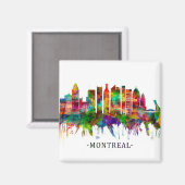 Montreal Canada Skyline Magnet (Vorderseite/Rückseite)