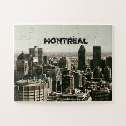 Montreal Canada Skyline mit seinem Namen Puzzle (Horizontal)