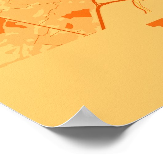 Montreal - Canada Sunset City Map Poster (Ecke)