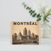 Montreal Canada Vintag Skyline Postkarte (Stehend Vorderseite)