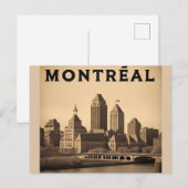 Montreal Canada Vintag Skyline Postkarte (Vorne/Hinten)