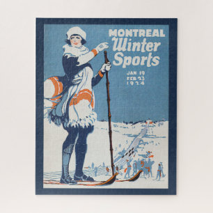 Montreal Canada Vintage Travel Poster Puzzle
