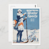 Montreal Canada Vintage Travel Postkarte (Vorne/Hinten)