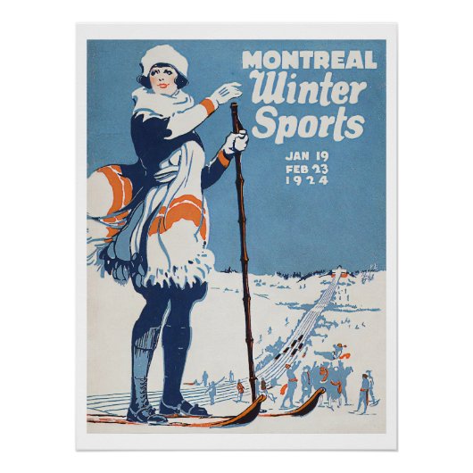 Montreal Canada Vintage Travel Postkarte Poster (Vorderseite)