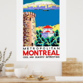 Montreal, Canda, Vintage Poster (Küche)