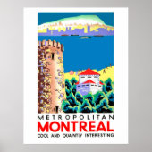 Montreal, Canda, Vintage Poster (Vorne)