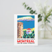 Montreal, Canda, Vintage Postkarte (Stehend Vorderseite)