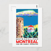 Montreal, Canda, Vintage Postkarte (Vorne/Hinten)